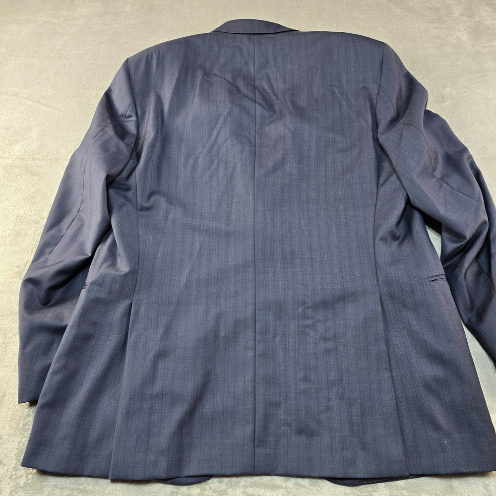 Peter Millar Blazer Jacket Sports Coat Mens‎ 48 Navy Blue 100% Wool Flaw Stain - Picture 5 of 15